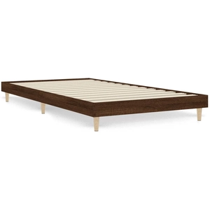 vidaXL Cadre de lit chêne marron 120x190 cm bois d'ingénierie pas cher