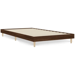 vidaXL Cadre de lit chêne marron 100x200 cm bois d'ingénierie pas cher