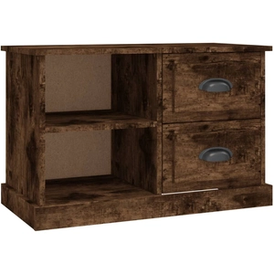 vidaXL Meuble TV chêne fumé 73x35,5x47,5 cm bois d'ingénierie pas cher