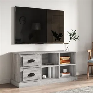 Comparateur de prix : vidaXL Meuble TV sonoma gris 102x35,5x47,5 cm bois d'ingénierie