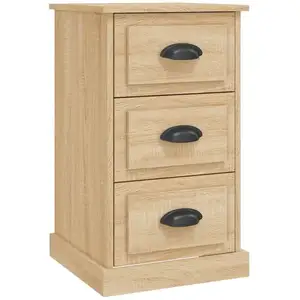 vidaXL Table de chevet chêne sonoma 39x39x67 cm bois d'ingénierie pas cher