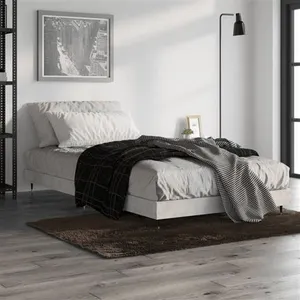vidaXL Cadre de lit gris béton 100x200 cm bois d'ingénierie
