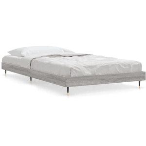 vidaXL Cadre de lit sonoma gris 90x200 cm bois d'ingénierie pas cher