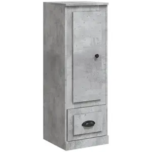 vidaXL Buffet haut gris béton 36x35,5x103,5 cm bois d'ingénierie pas cher