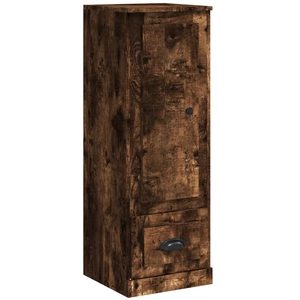 vidaXL Buffet haut chêne fumé 36x35,5x103,5 cm bois d'ingénierie pas cher
