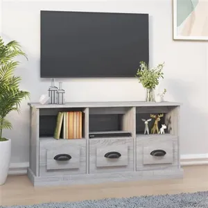 vidaXL Meuble TV sonoma gris 100x35x50 cm bois d'ingénierie pas cher
