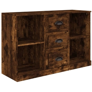 vidaXL Buffet chêne fumé 104,5x35,5x67,5 cm bois d'ingénierie pas cher