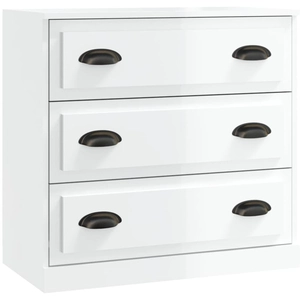 vidaXL Buffet blanc brillant 70x35,5x67,5 cm bois d'ingénierie pas cher