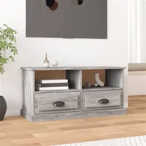 Comparateur de prix : vidaXL Meuble TV sonoma gris 93x35,5x45 cm bois d'ingénierie