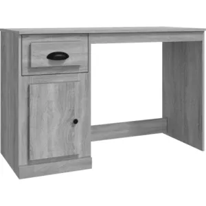 vidaXL Bureau avec tiroir sonoma gris 115x50x75 cm bois d'ingénierie pas cher