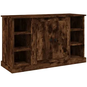 vidaXL Buffet Chêne fumé 100x35,5x60 cm Bois d'ingénierie pas cher