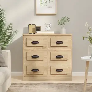 vidaXL Buffet chêne sonoma 70x35,5x67,5 cm bois d'ingénierie pas cher