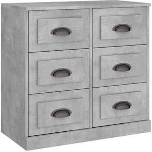 vidaXL Buffet gris béton 70x35,5x67,5 cm bois d'ingénierie pas cher