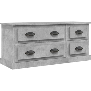vidaXL Meuble TV gris béton 100x35,5x45 cm bois d'ingénierie pas cher