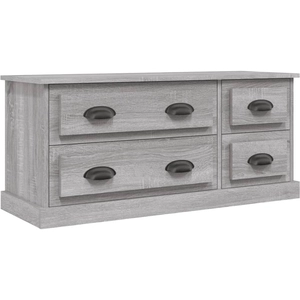 vidaXL Meuble TV sonoma gris 100x35,5x45 cm bois d'ingénierie pas cher