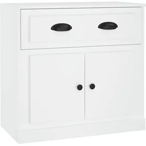 vidaXL Buffet blanc 70x35,5x67,5 cm bois d'ingénierie pas cher