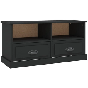 vidaXL Meuble TV noir 93x35,5x45 cm bois d'ingénierie pas cher