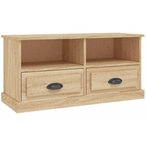 vidaXL Meuble TV chêne sonoma 93x35,5x45 cm bois d'ingénierie pas cher