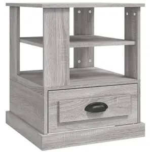 vidaXL Table d'appoint sonoma gris 50x50x60 cm bois d'ingénierie pas cher