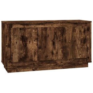 vidaXL Buffet chêne fumé 102x35x55 cm bois d'ingénierie 831890 pas cher