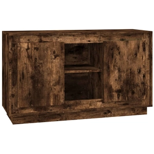 vidaXL Buffet chêne fumé 102x35x60 cm bois d'ingénierie pas cher
