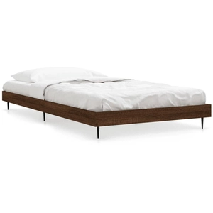 vidaXL Cadre de lit chêne marron 90x190 cm bois d'ingénierie pas cher