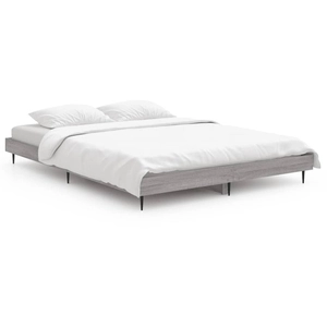 vidaXL Cadre de lit sonoma gris 140x190 cm bois d'ingénierie pas cher