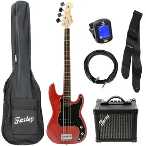 Comparateur de prix : Fazley Outlaw Series Peacemaker Basic Red basgitaar starterset