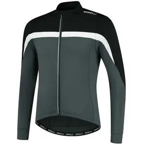 Rogelli Course Fietsshirt - Lange Mouwen - Heren - Zwart, Grijs, Wit - Maat XL pas cher