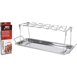 Porte-ailes de poulet pour four ou bbq - Accessoire de cuisson en métal - Poids 0.641 kg pas cher