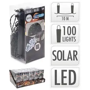 Guirlande LED blanche IP44 solaire 10m BASICS pas cher