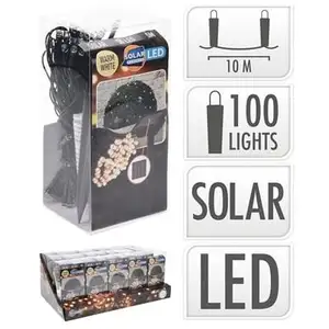Lifetime Guirlande LED blanc chaud IP44 solaire 5m BASICS pas cher