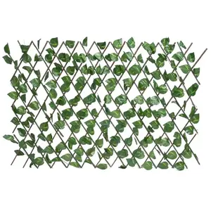 Merkloos Treillis Extensible 180 X H 90 Cm Avec Feuillage Artificiel - Grille 7 X 7 Cm pas cher