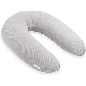 Baby's Only Voedingskussen - Zwangerschapskussen - Zijslaapkussen - Lichaamskussen Sense - Kiezelgrijs - 160 cm