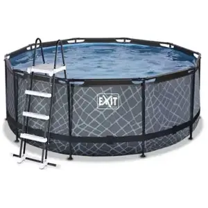 Piscine avec pompe filtrante enfant Exit Toys Stone 360 x 122 cm pas cher