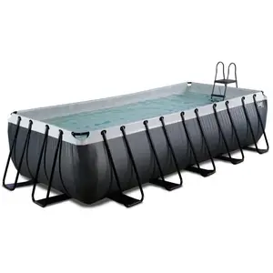 Piscine EXIT Black Leather 540x250x122cm avec pompe filtrante à sable ...