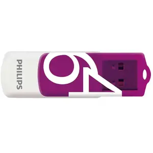 Philips Clés USB 2.0 Vivid 64 Go 2 pcs Blanc et violet pas cher