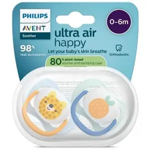 Avent Sucette Ultra Air jour 0-6M Mix sans BPA x2Vendu paratida-sante-discount-fr