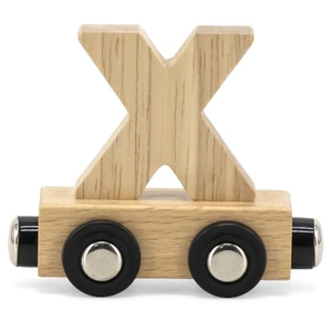 Tryco Houten Naturel Lettertrein Letter X - Letterwagon voor Woorden e...