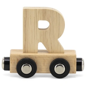 Tryco Houten Naturel Lettertrein Letter R - Letterwagon voor Woorden e...