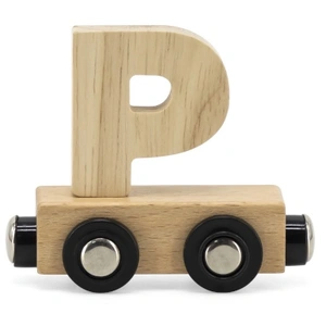 Tryco Houten Naturel Lettertrein Letter P - Letterwagon voor Woorden e...