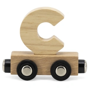 Tryco Houten Naturel Lettertrein Letter C - Letterwagon voor Woorden e...