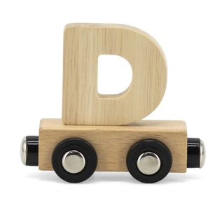 Tryco Houten Naturel Lettertrein Letter D - Letterwagon voor Woorden e...