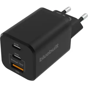 BlueBuilt Chargeur Power Delivery + Quick Charge avec 3 Ports USB 65 W Noir pas cher