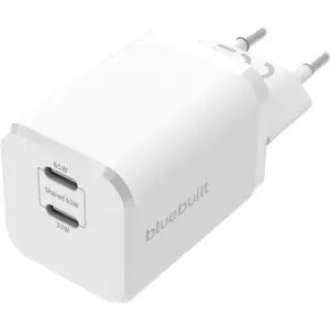 BlueBuilt Chargeur Power Delivery avec 2 Ports USB-C 65 W Blanc pas cher
