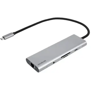 BlueBuilt 8-en-1 Station d'Accueil avec USB-C Argent pas cher