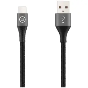 BlueBuilt Câble USB-A vers USB-C 3 m Nylon Noir pas cher
