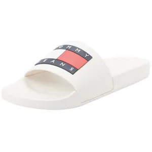 Tommy Hilfiger - Claquettes Piscine Signatures - Blanc - 40 pas cher