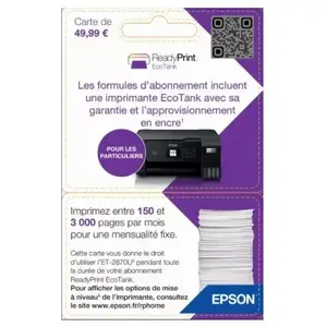 Abonnement EPSON EcoTank pre-paid card for Home pas cher