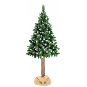 Viking Choice Kunstkerstboom 220 cm - met sneeuw en houten stam pas cher